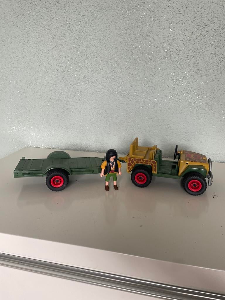 Playmobil Safari Jeep met aanhanger en figuur, Ophalen, Gebruikt, Complete set