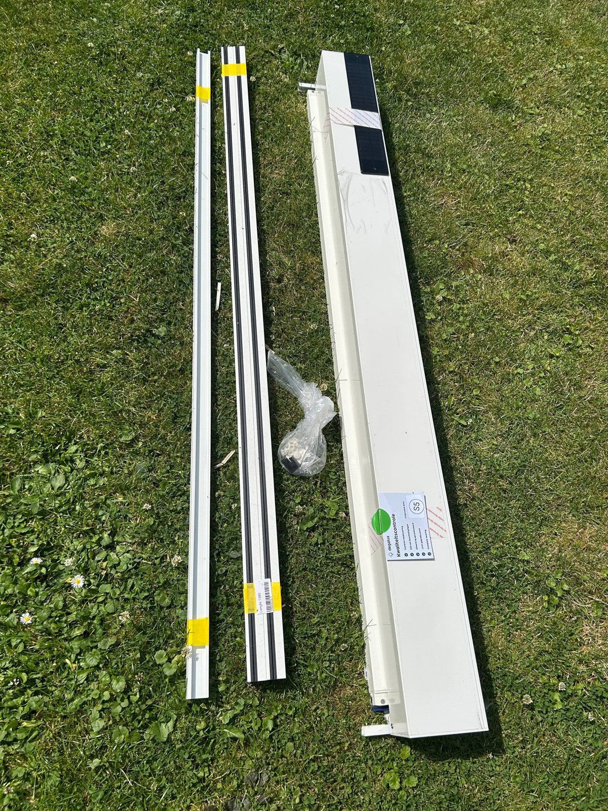 Solar somfy ritsscreen, Tuin en Terras, Zonneschermen, Nieuw, 150 tot 300 cm, 250 cm tot 450 cm, Elektrisch, Ophalen