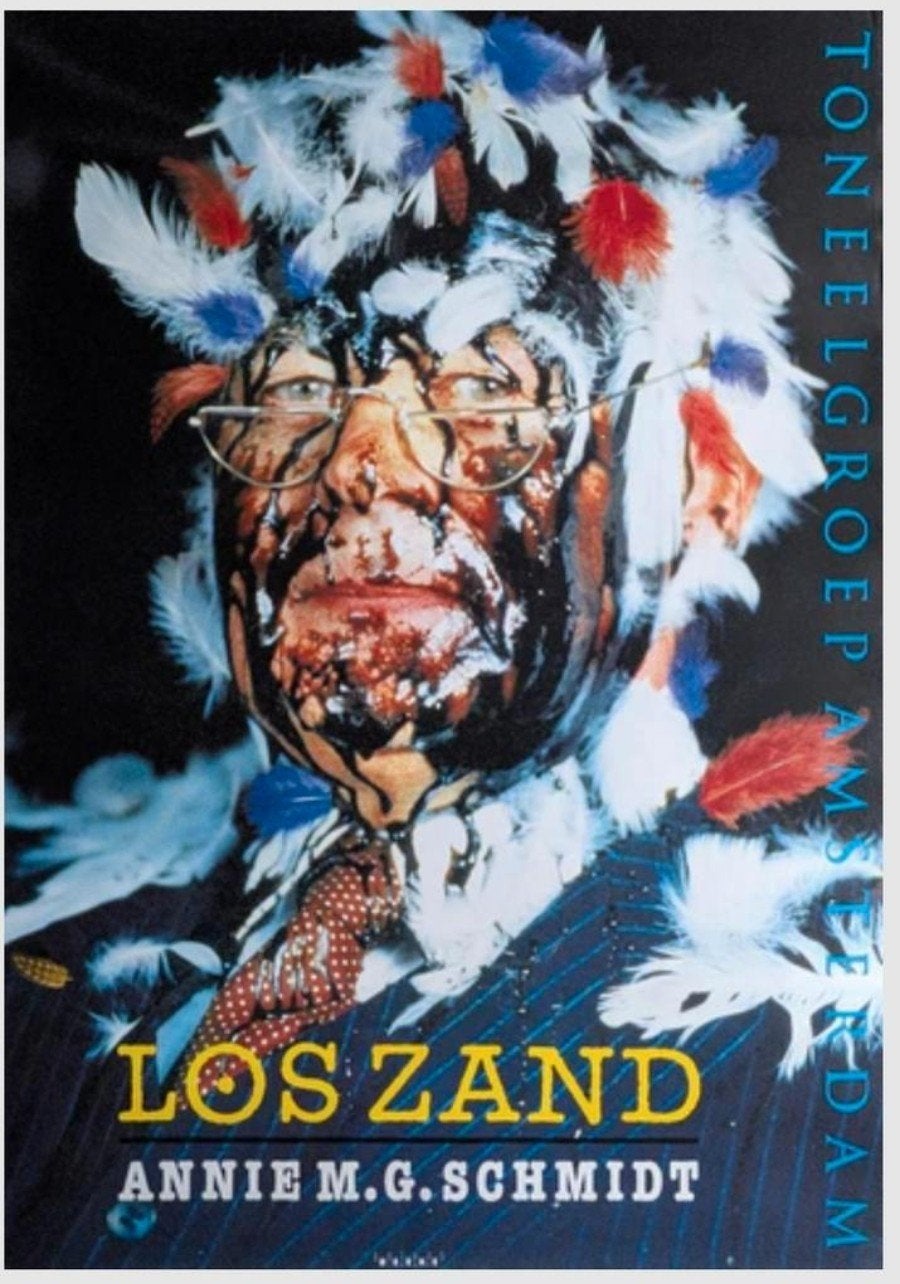 Los Zand - Annie M.G. Schmidt (Toneelgroep Amsterdam), Verzamelen, Rechthoekig Staand, Deurposter of groter, Ophalen of Verzenden