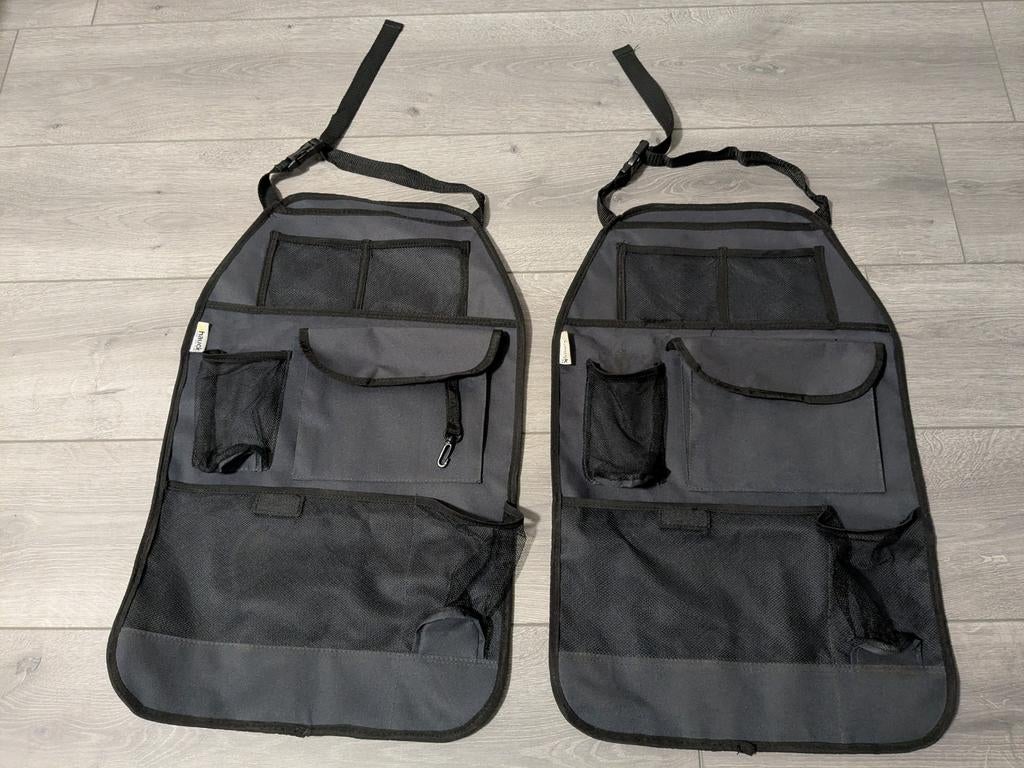 2x autostoel organizer Hauck donkerblauw met zwart, Ophalen of Verzenden, Gebruikt