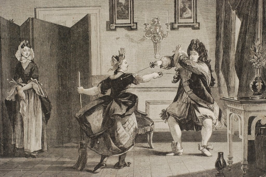 Bourgeois Gentilhomme Toneelstuk originele illustratie 1864, Verzenden, Zo goed als nieuw, Voor 1940, Prent