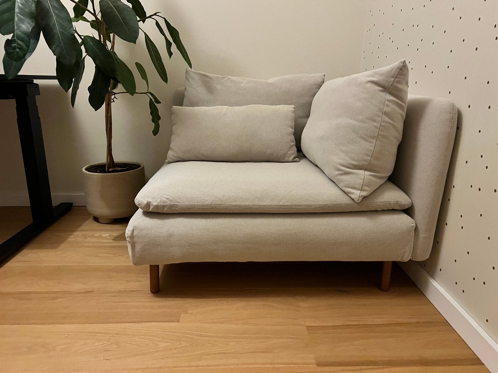 Ikea soderhalm hoekelement beige, Ophalen, Eenpersoons, Minder dan 75 cm, Zo goed als nieuw