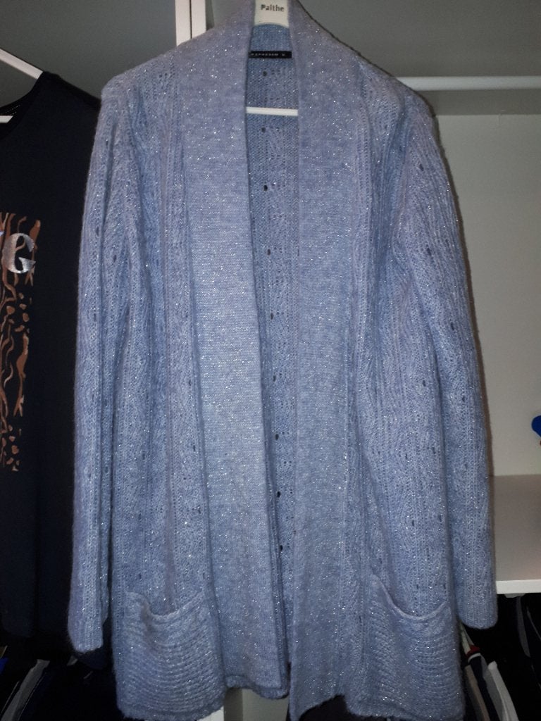 EXPRESSO Lang blauw vest zgan, maat L, Maat 42/44 (L), Ophalen of Verzenden, Zo goed als nieuw, Expresso