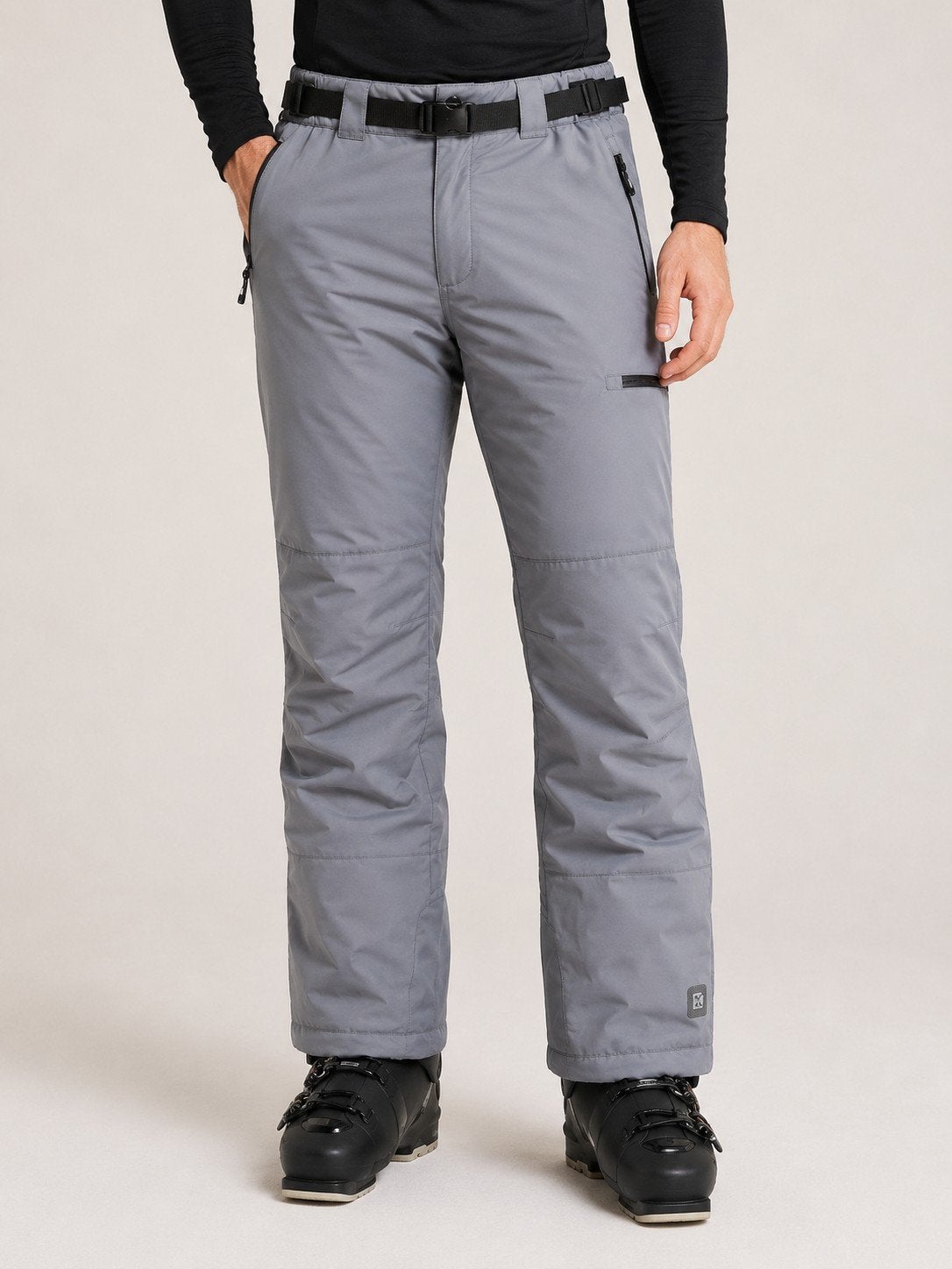 Chamonix Skibroek Maat L - Grijs met bretels, Maat 52/54 (L), Chamonix, Info@bizertasport.nl, Ophalen of Verzenden