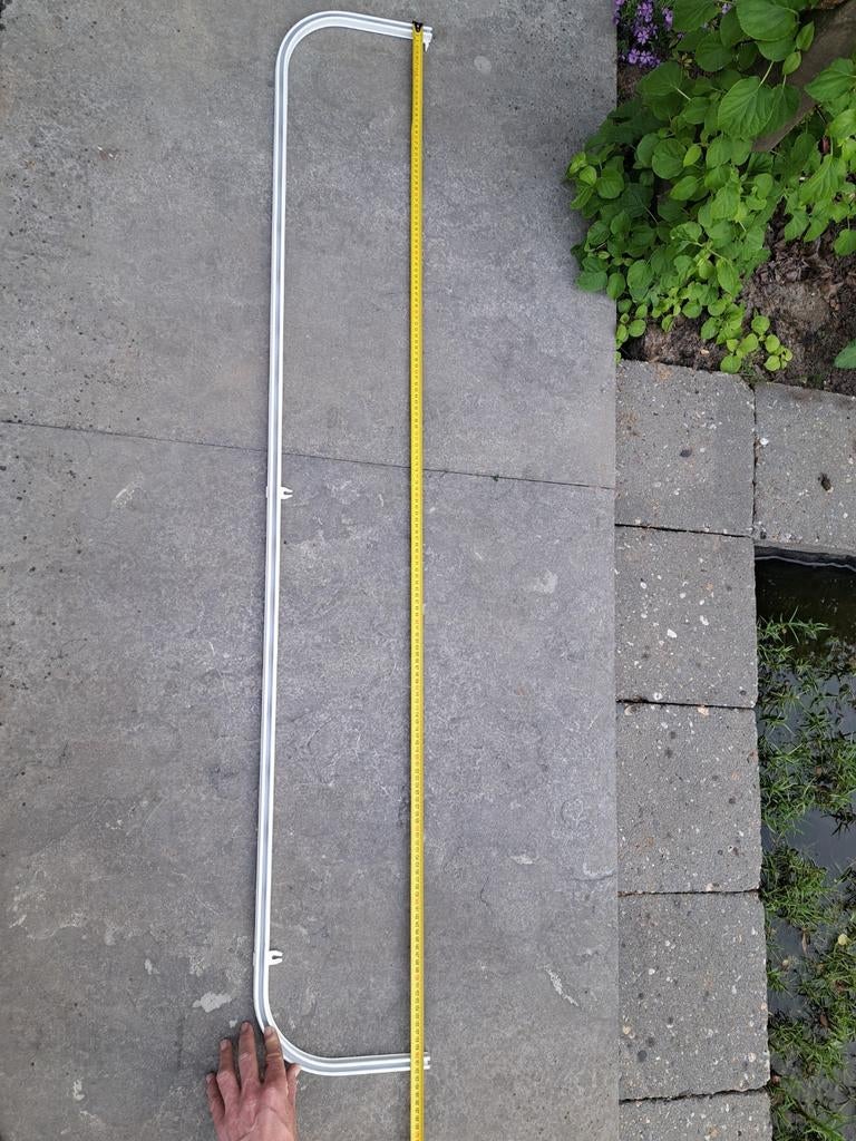 Gordijnrails met 2 bochten, Ophalen, 150 tot 200 cm