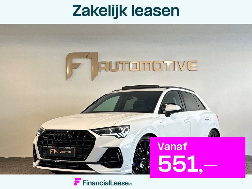 Audi Q3 40 TFSI quattro S Line Pano|Camera|ACC|Lane|Dodehoek, Automaat, Gebruikt, 1984 cc, Leder en Stof