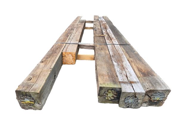 Rustieke gebruikte hardhouten palen 15x15 cm - nr: HB420, Ophalen, Gebruikt, Palen, Hardhout