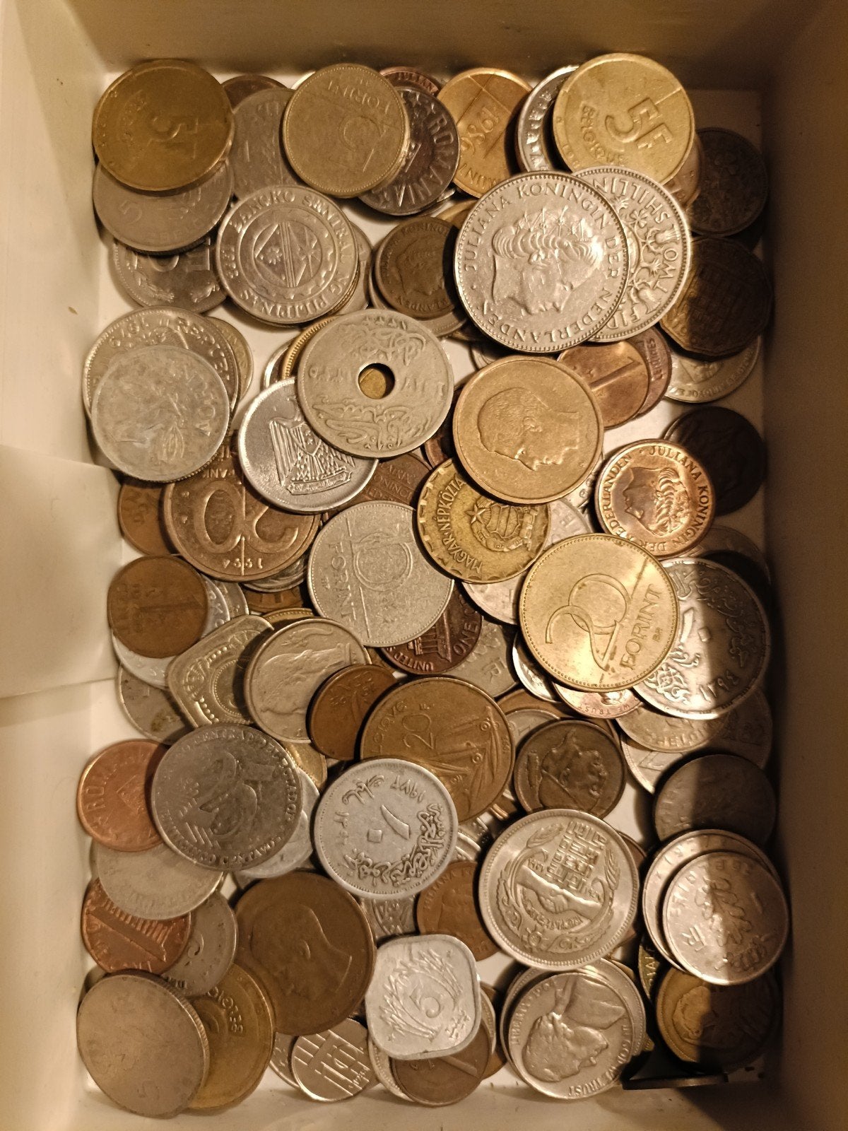 Bak met munten - Guldens, Duitse rijk, wereldwijd, Postzegels en Munten, Ophalen of Verzenden, Nederland en Buitenland, Munten