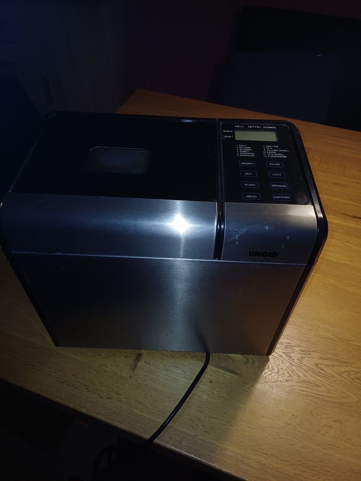 Unold 69415 Broodbakmachine - Zilver/Zwart, 800 tot 1200 gram deeg, Ophalen, Met timer, Gebruikt