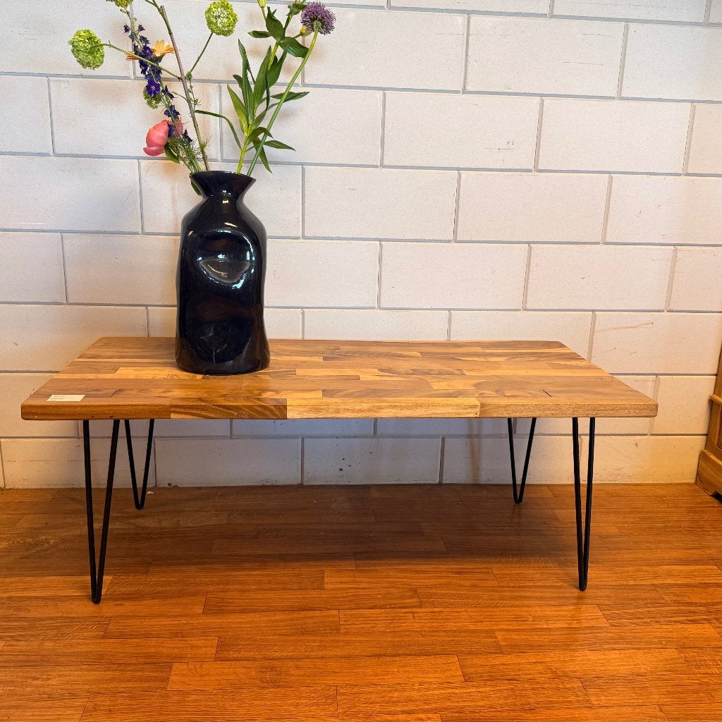 houten salontafel suarhout met stalen poten - Gratis bezorgd, Overige houtsoorten, TTM Wonen, Meubels – (Perzische) Tapijten en Woonaccessoires