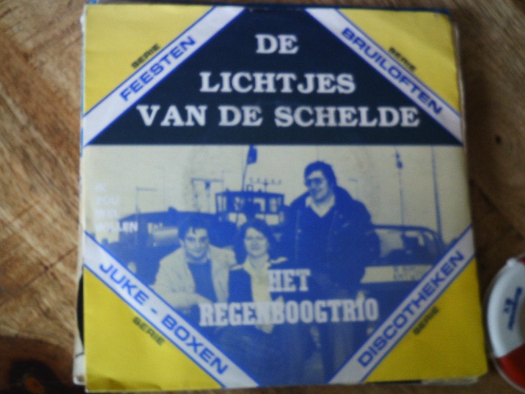 Het Regenboogtrio - De Lichtjes Van De Schelde (Vinyl)  13o, 7 inch, Ophalen of Verzenden, Zo goed als nieuw, Beschermende buitenhoes