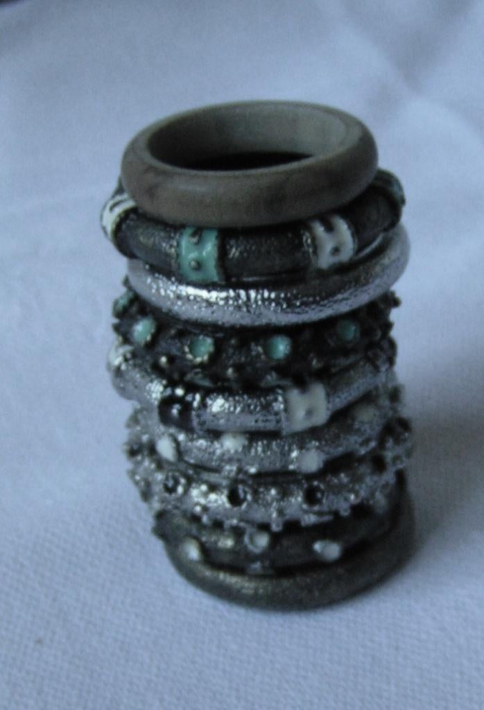 9 oosterse ringen nr XX 884, Overige materialen, Verzenden, Nieuw, 17 tot 18