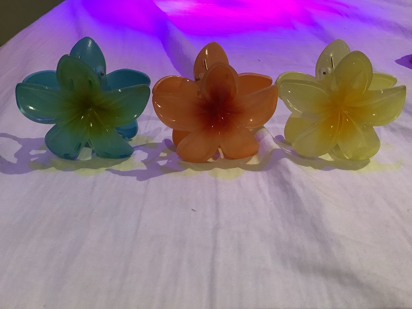 Set van 3 Bloemen Haarklemmen - Diverse Kleuren, Ophalen of Verzenden, Nieuw, Haarspeld