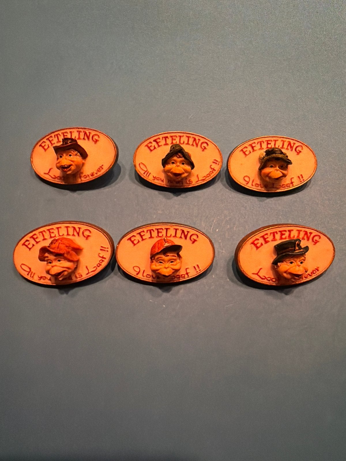 Efteling Pin - Set Volk van Laaf (6 stuks), Verzamelen, Efteling, Ophalen of Verzenden, Gebruikt, Button of Speldje
