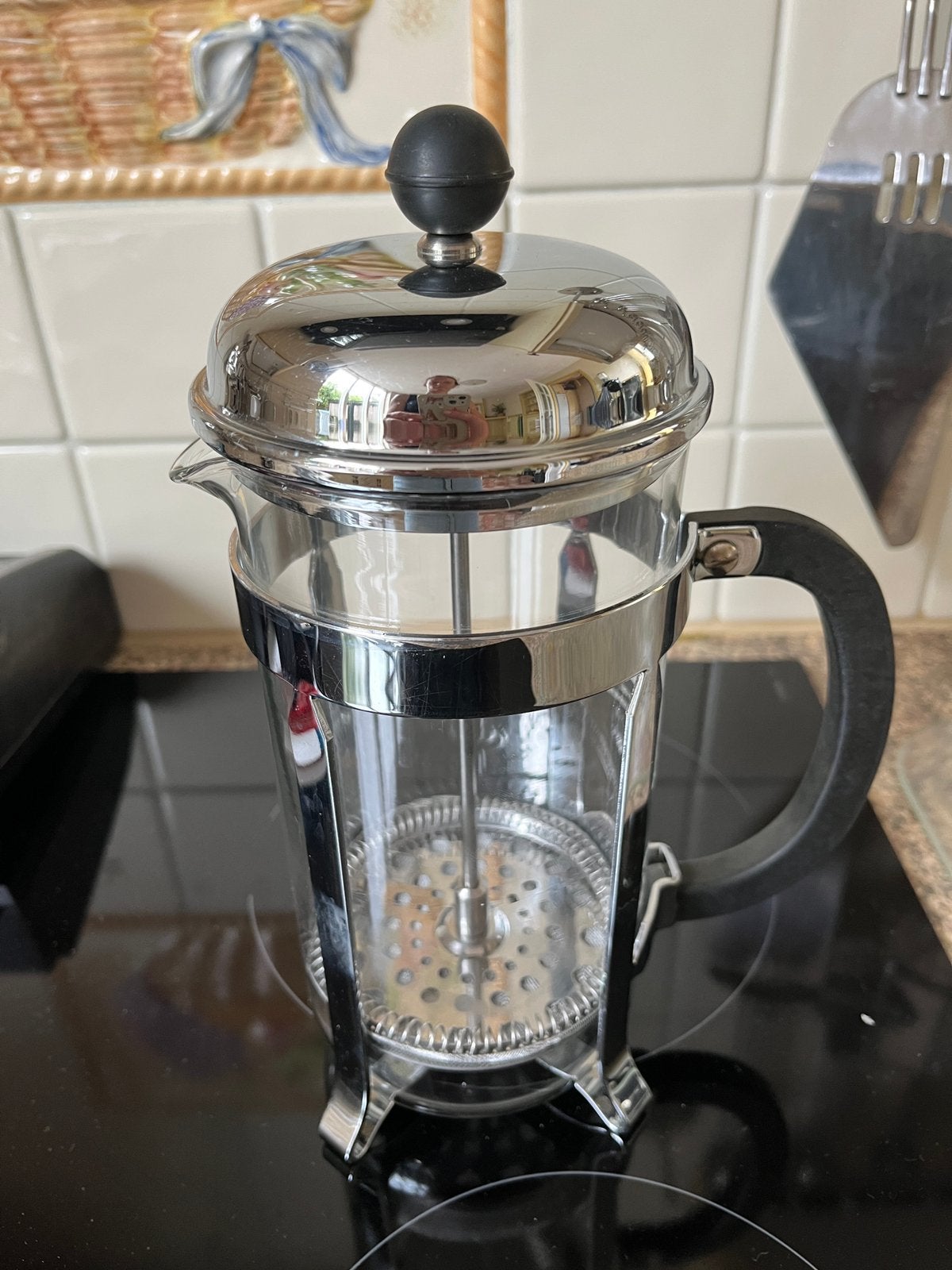 Glazen cafetiere / koffiezetapparaat, 10 kopjes of meer, Ophalen of Verzenden, Zo goed als nieuw, Overige modellen