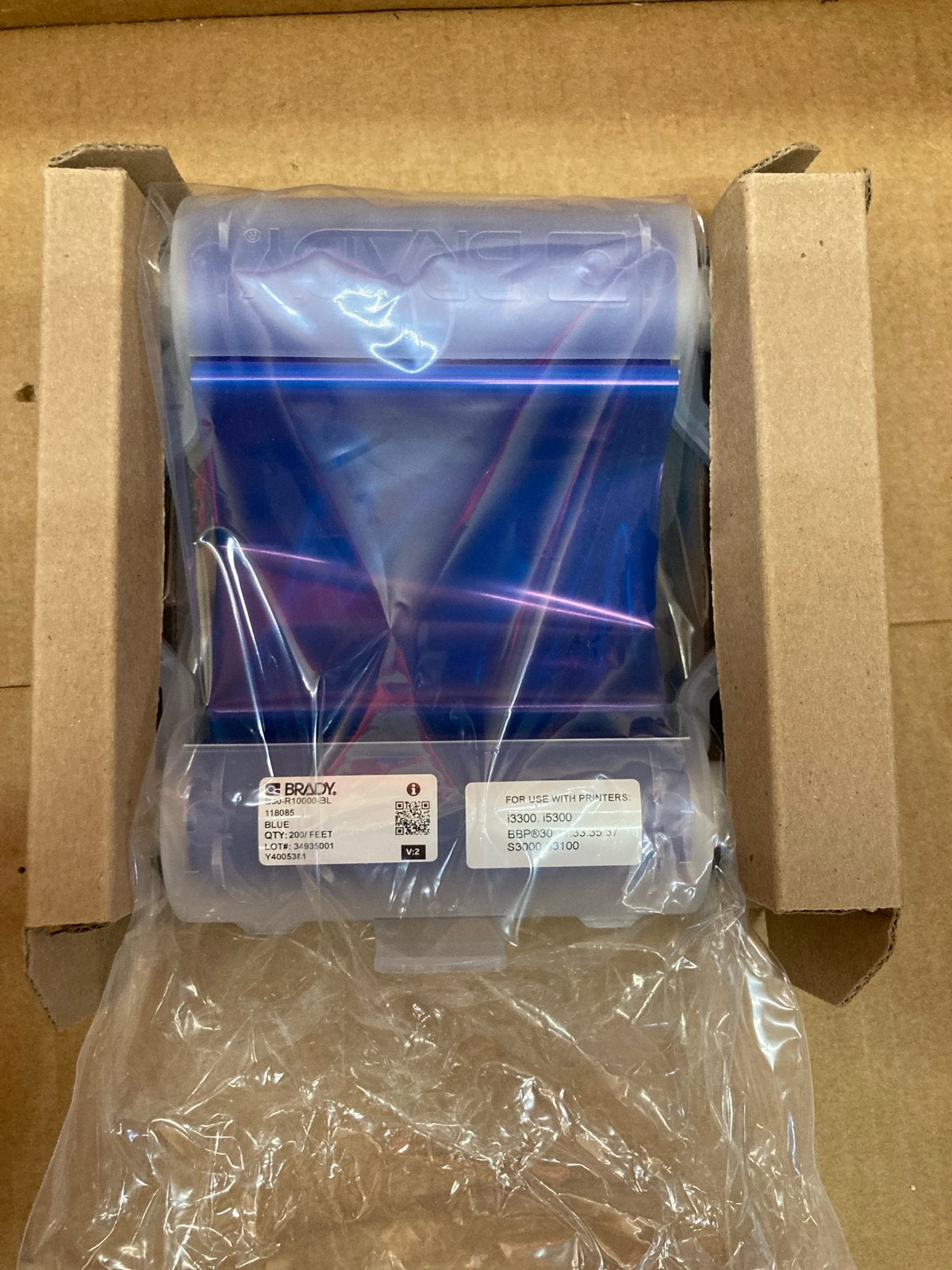 Brady B30-R10000-BL Blauw Printlint - Nieuw in verpakking, Computers en Software, Ophalen of Verzenden, Nvt, Nvt, Nvt