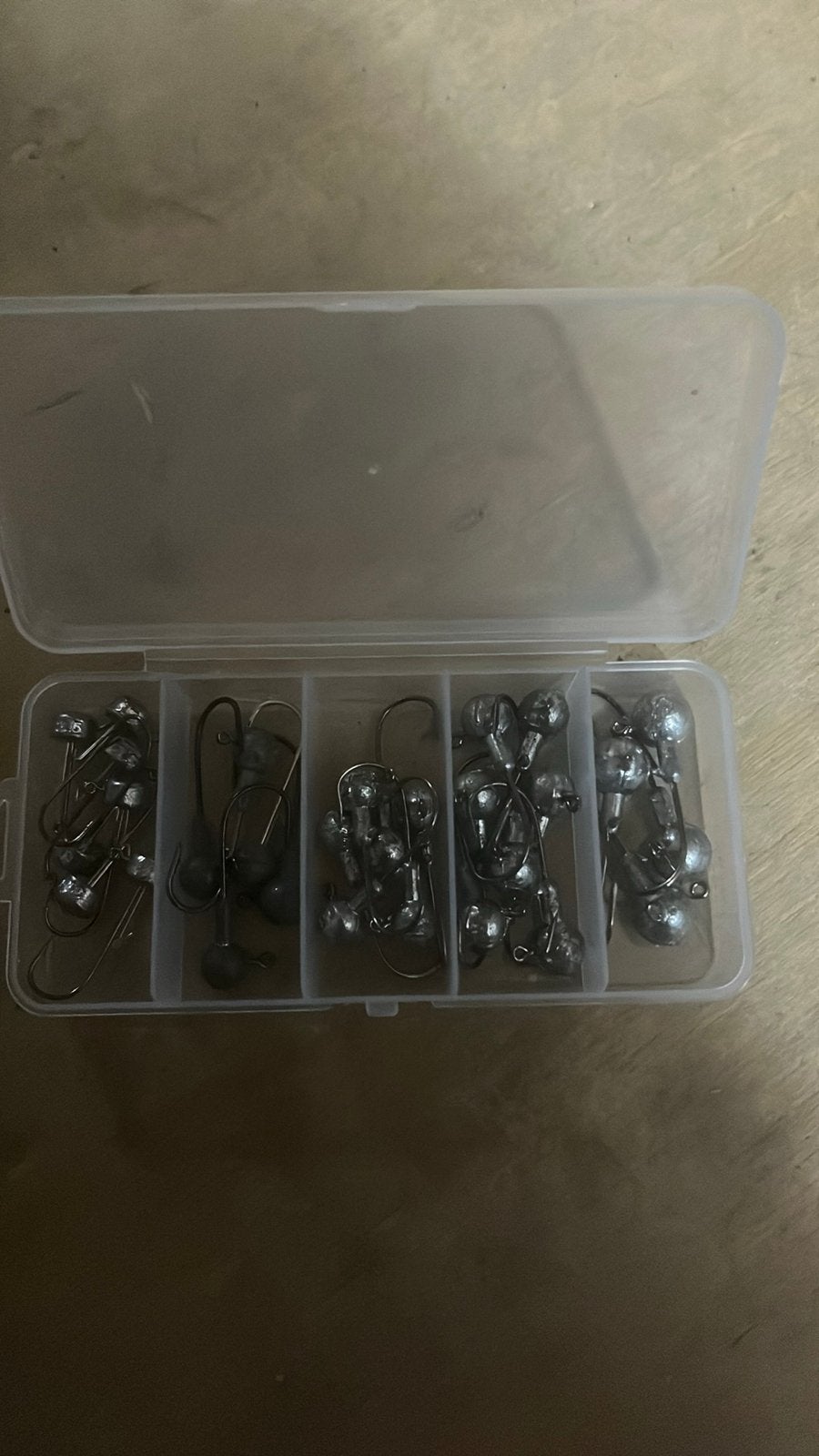 Grote partij kunstaas en jigkoppen in opbergboxen, Ophalen of Verzenden, Gebruikt, Overige typen