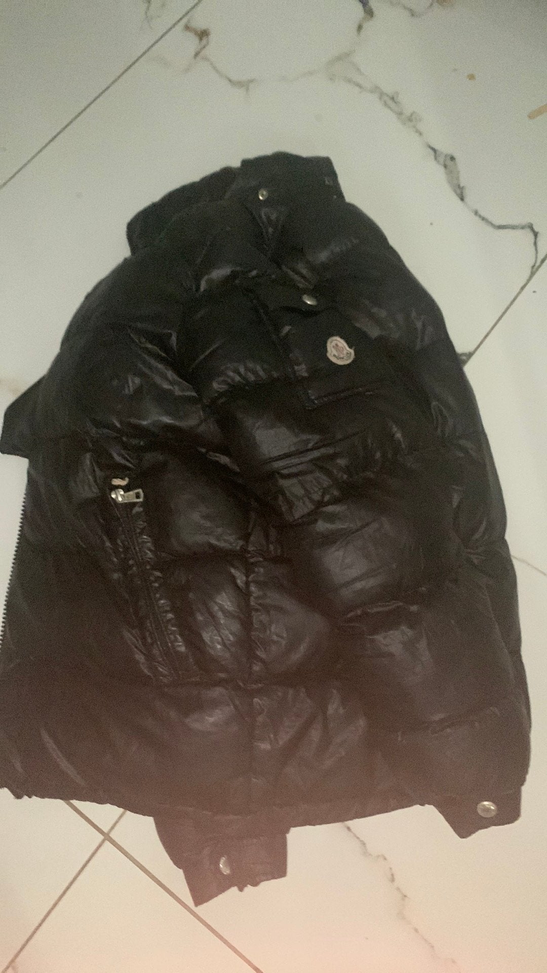 Zwarte Puffer Moncler Jas, Kleding | Heren, Jassen | Winter, Ophalen of Verzenden, Zo goed als nieuw, Zwart