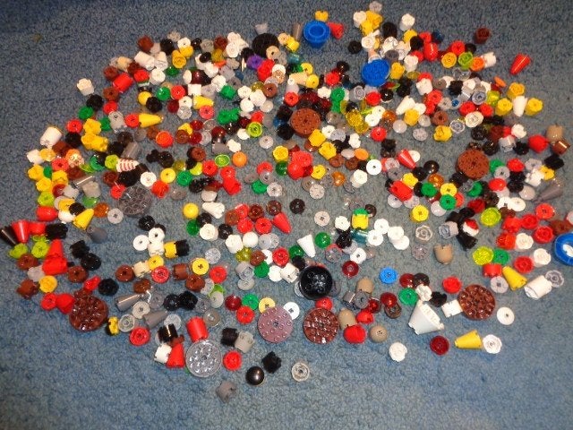 Partij K192=ronde Lego stenen, Lego, Lego, Gebruikt, Lego
