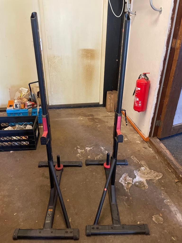 Squat Rack / Haltersteunen Domyos, Sport en Fitness, Ophalen, Gebruikt, Benen, Overige typen