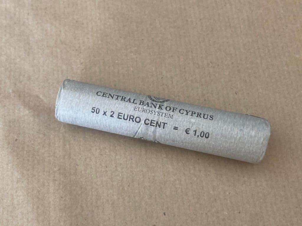 € 0,02 Zichtrol. Cyprus. 2015.  Zeldzaam., Ophalen, Cyprus, 2 cent, Setje