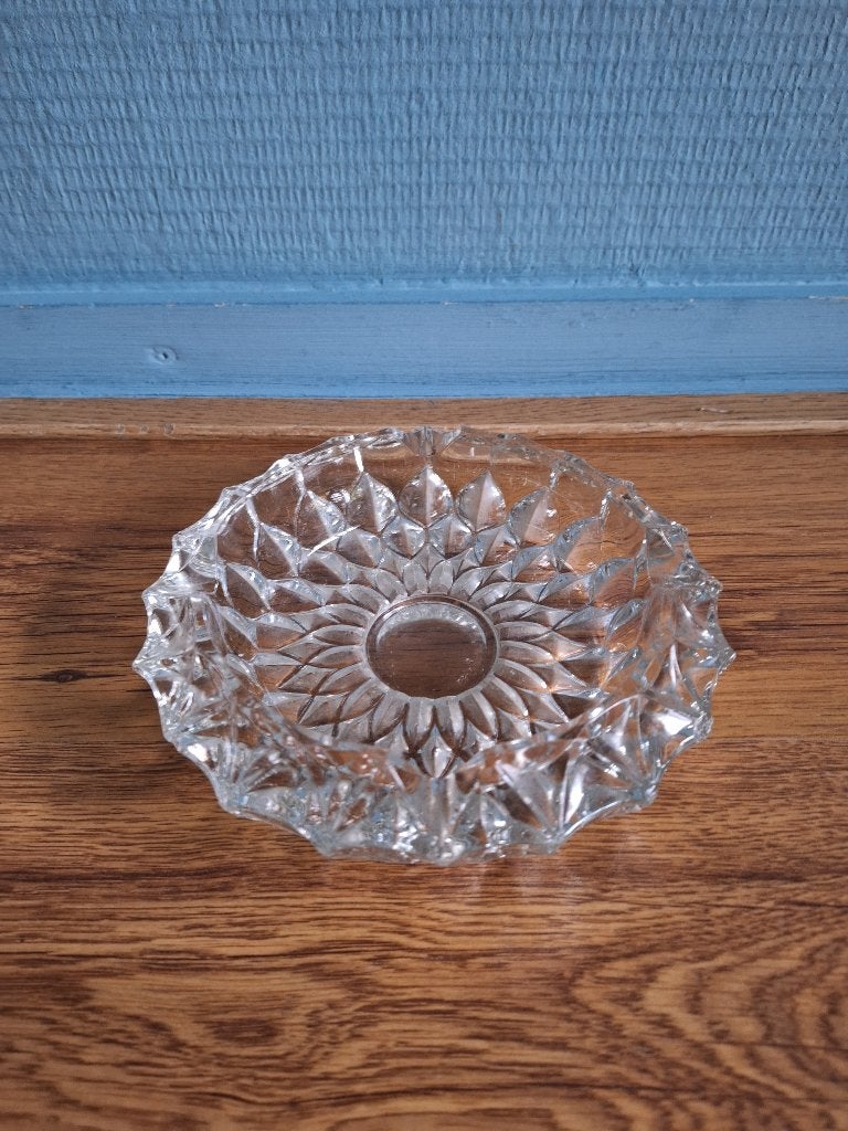 Vintage glazen asbak, Ophalen of Verzenden, Gebruikt, Asbak