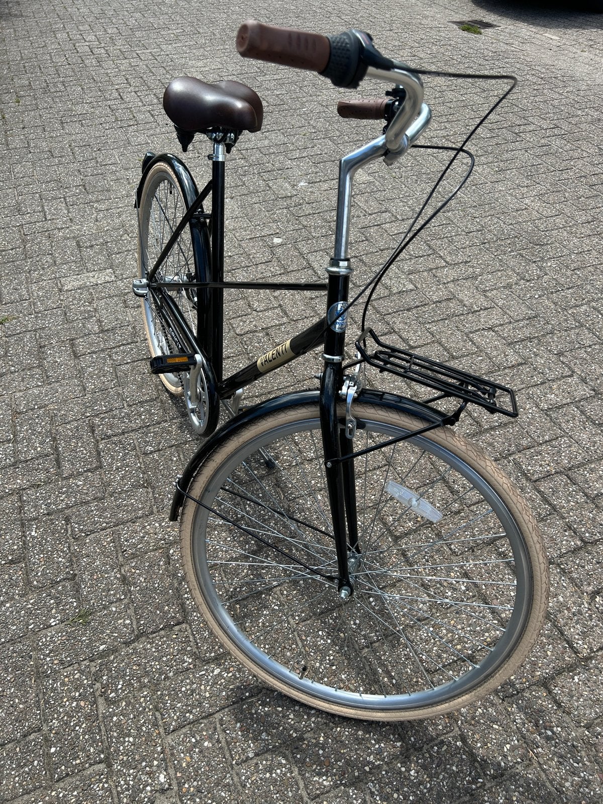 Valenti Damesfiets Zwart, Velgrem, Versnellingen, 56 cm of meer, Zo goed als nieuw