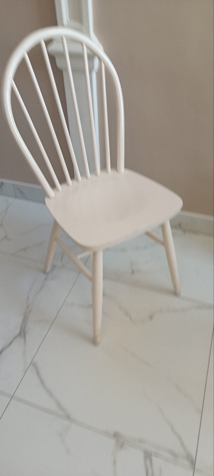 Vintage houten stoel - Spijlenstoel, Ophalen, Gebruikt, Eén, Hout