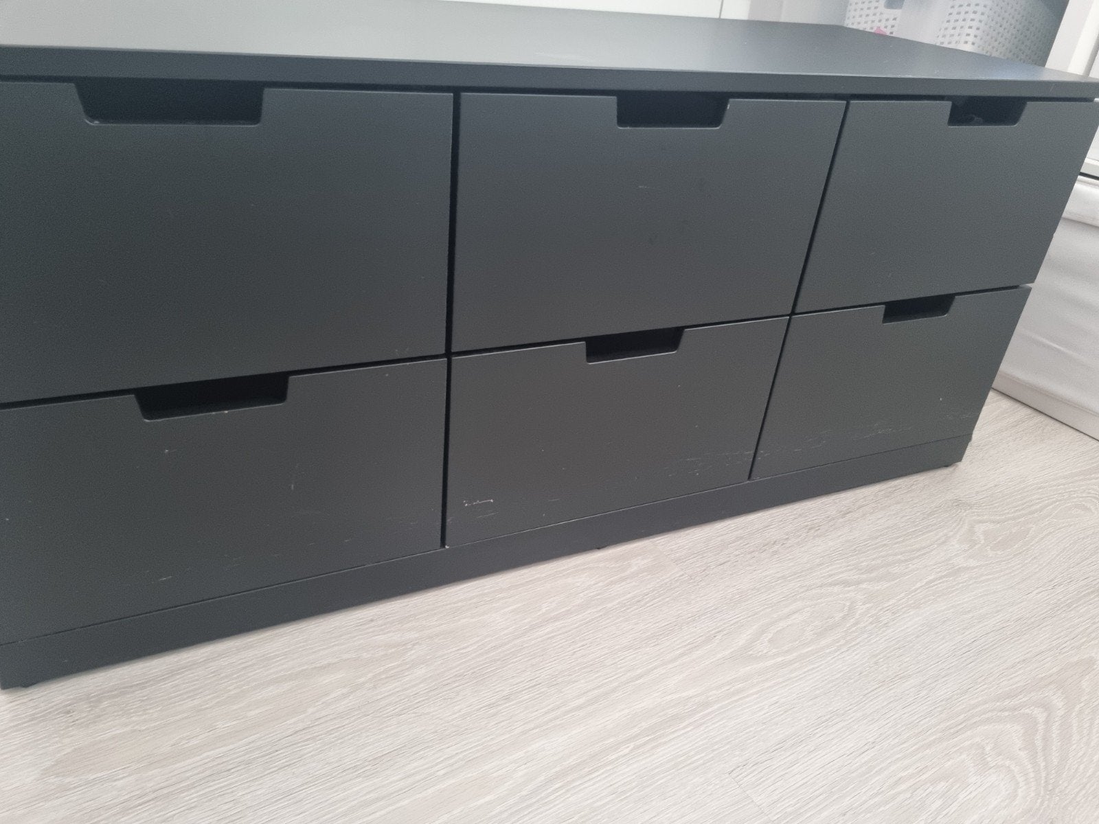 IKEA NORDLI ladekast - Zwart, 6 laden, Ophalen, Gebruikt, 100 tot 150 cm, 5 laden of meer