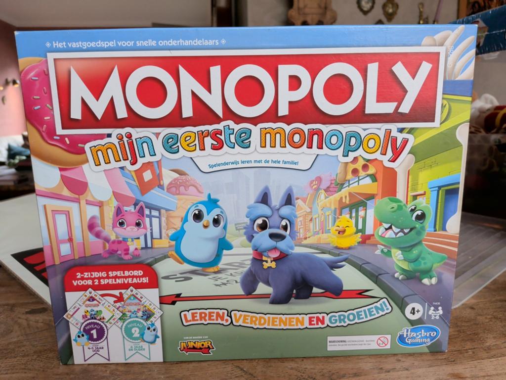 Monopoly Mijn Eerste Monopoly - Junior Bordspel, Een of twee spelers, Ophalen of Verzenden, Zo goed als nieuw, Hasbro Gaming