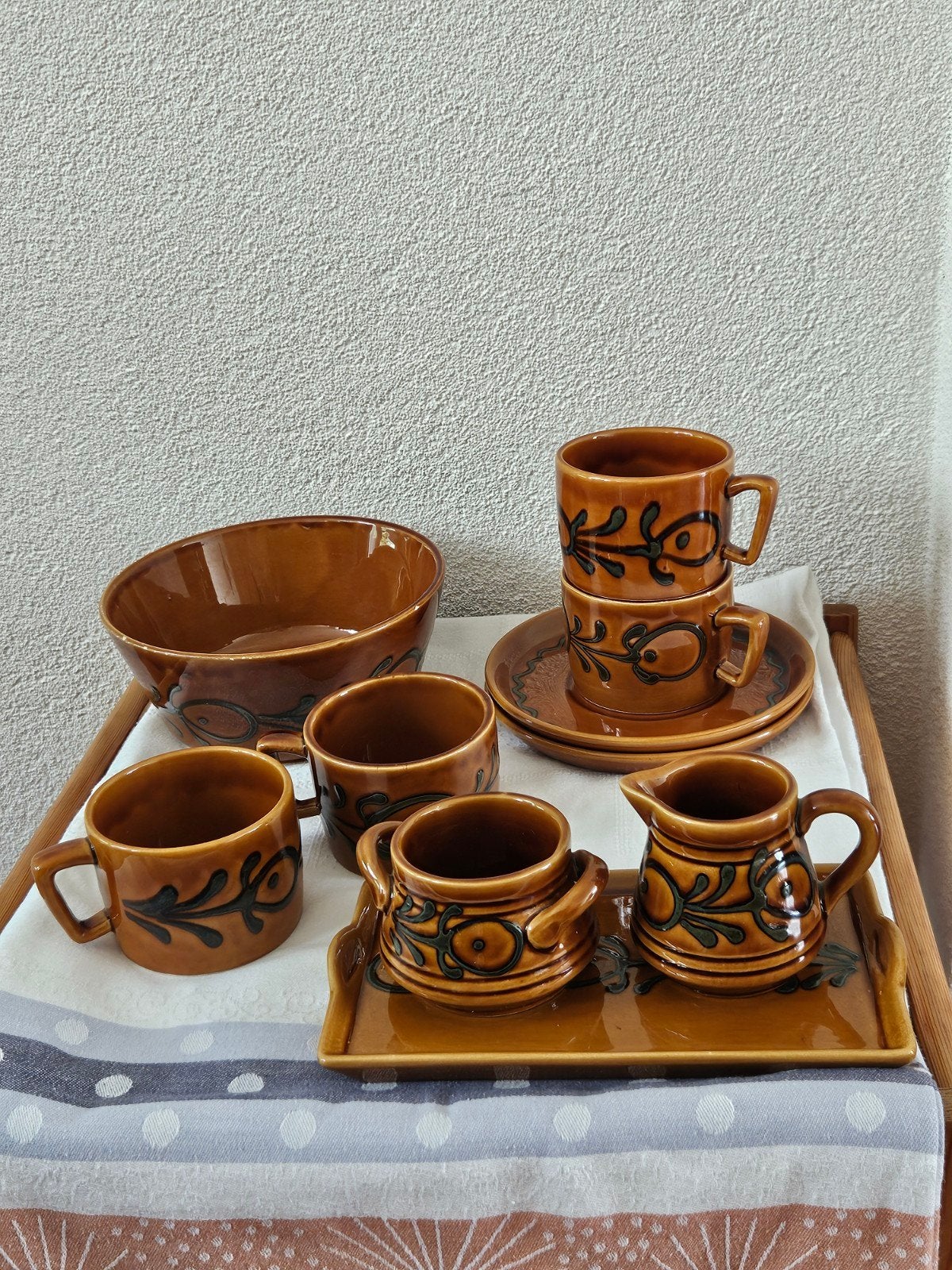 Vintage Servies Katrin Georg Schmider Zeller Keramik, Ophalen, Gebruikt, Overige merken, Keramiek