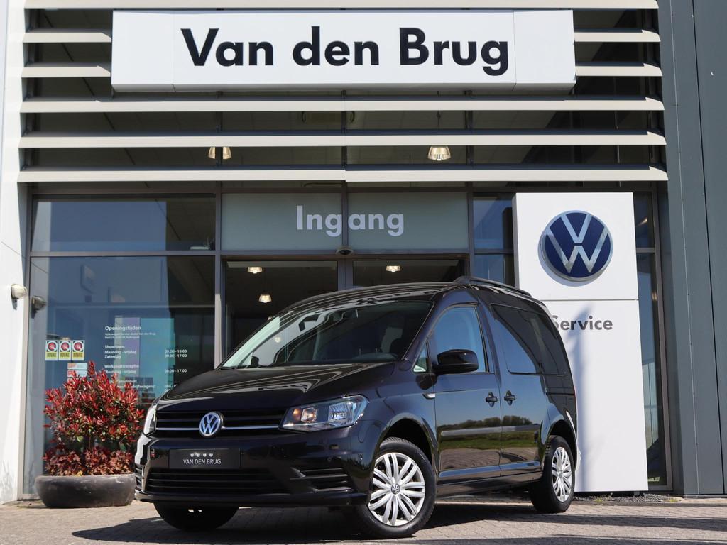 Volkswagen Caddy 1.4 TSI 125 pk DSG Trendline 5P | Trekhaak, Auto's, Volkswagen, 4 cilinders, Zwart, 690 kg, 17 km/l