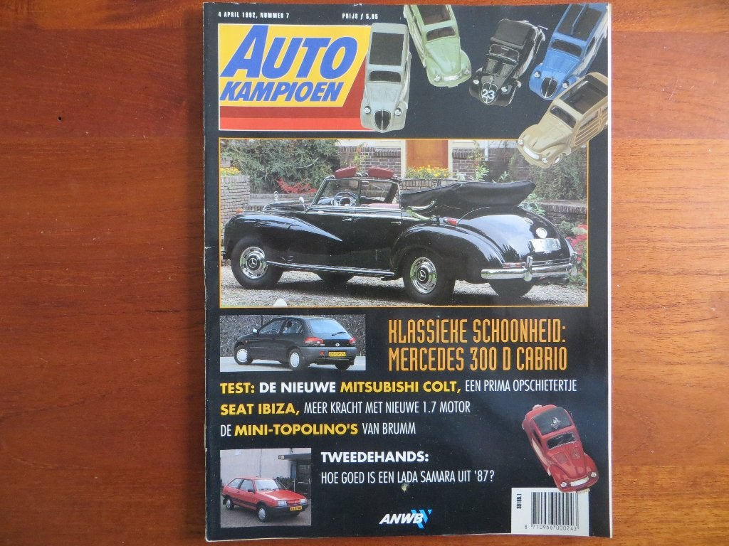Autokampioen 7 1992 Mercedes 300 D Cabrio, Brumm Topolino, Verzenden, Nieuw, Mercedes