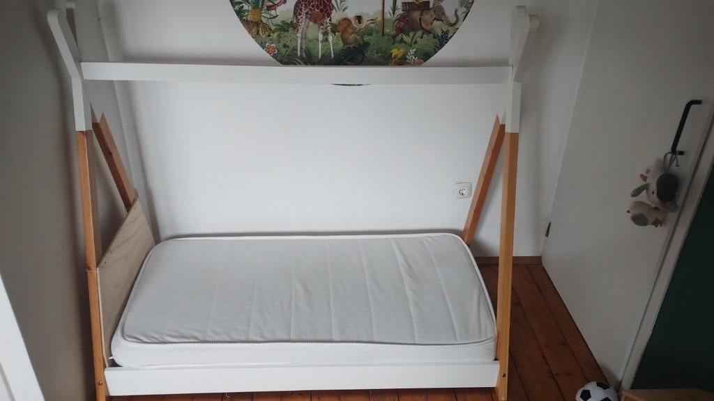 Peuterbed 140x70 Tent, Kinderen en Baby's, Kinderkamer | Bedden, Gebruikt, 70 tot 85 cm, 140 tot 160 cm, Ophalen