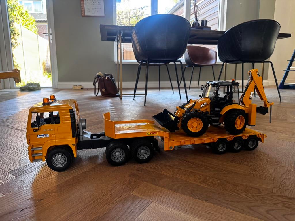 Bruder Speelgoed Set | MAN TGA Dieplader,JCBGraafmachine, Kinderen en Baby's, Speelgoed | Speelgoedvoertuigen, Ophalen, Zo goed als nieuw
