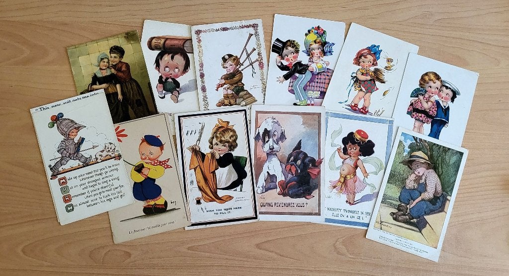 Kavel van 385x mooie gave Fantasie/Kinderkaarten, Ophalen of Verzenden, 1920 tot 1940, Overige thema's