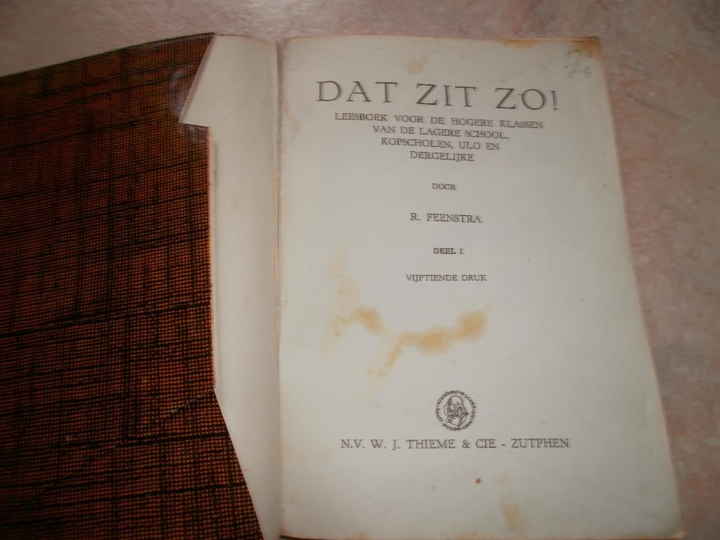 R. Feenstra - Dat zit zo!, Overige vakken, R. Feenstra, Overige niveaus, Ophalen
