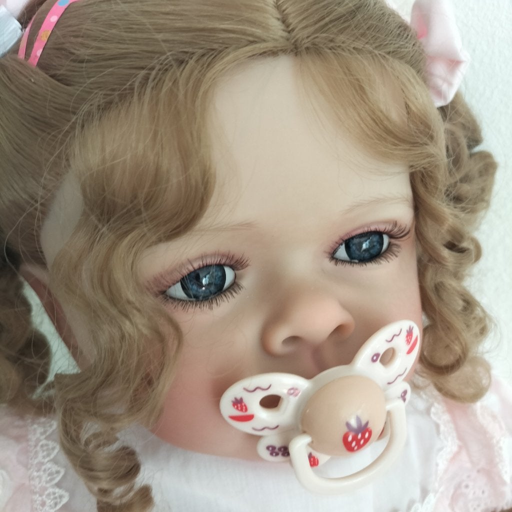reborn baby meisje  60 cm, Ophalen of Verzenden, Nieuw, Babypop, Levensecht of Reborn