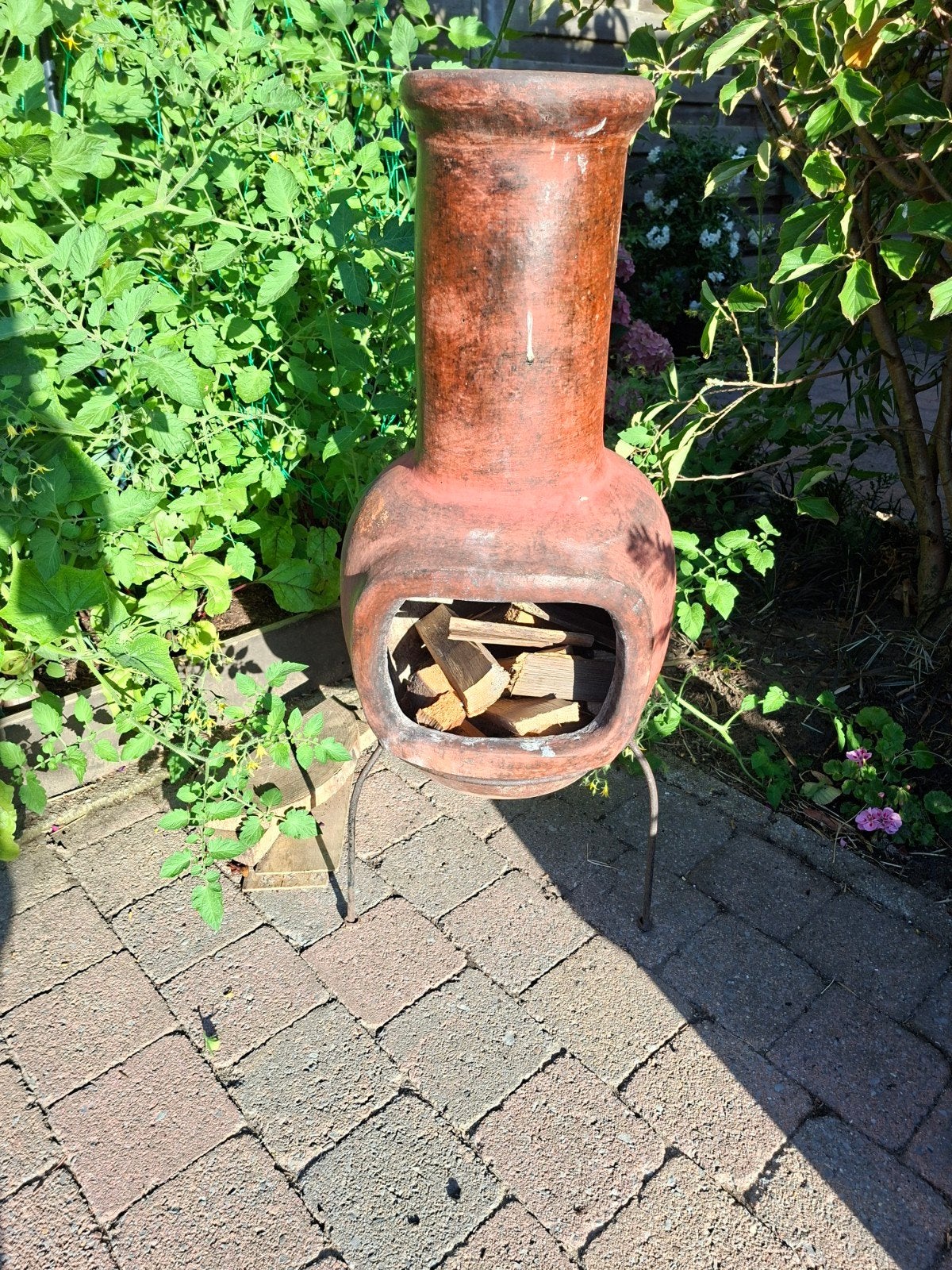 Terracotta terrashaard - gezellige warmte voor buiten, Tuin en Terras, Ophalen, Gebruikt