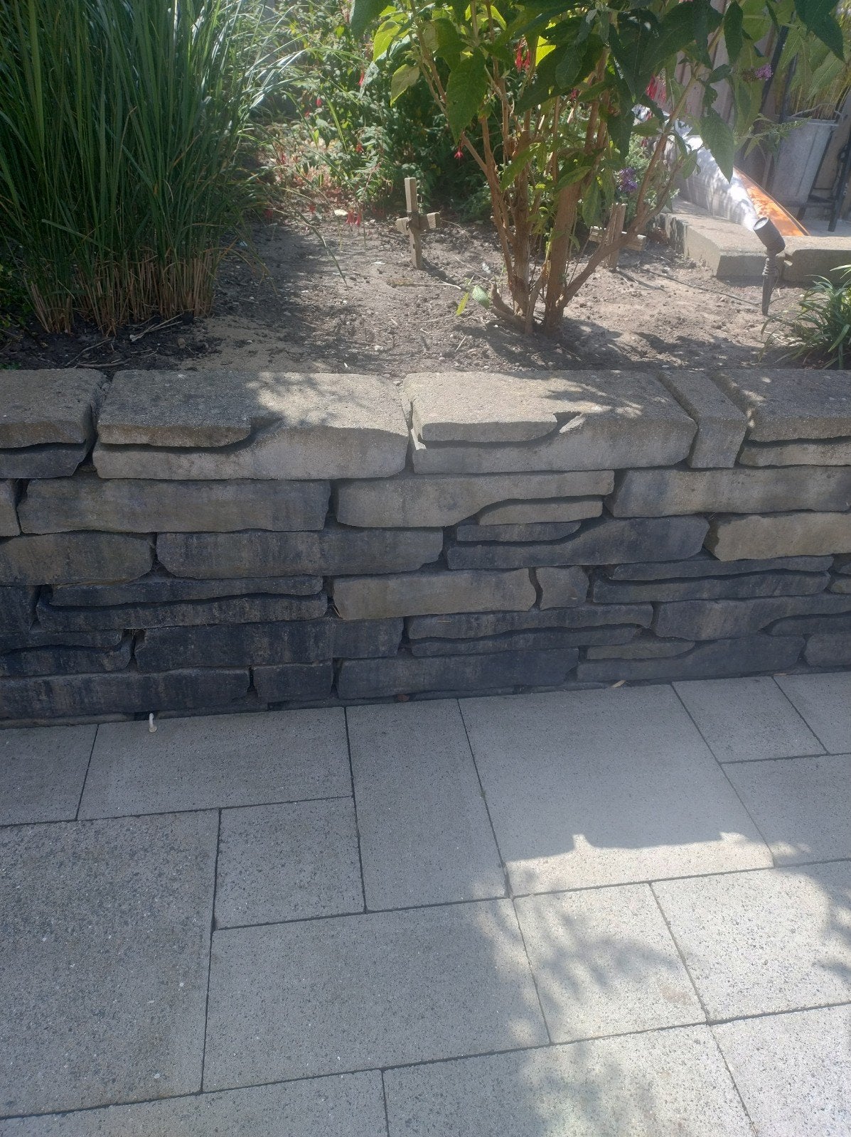 60 stuks stone walling muurblokken voor tuin of border, Ophalen, Overige typen, Nieuw, Minder dan 5 m²