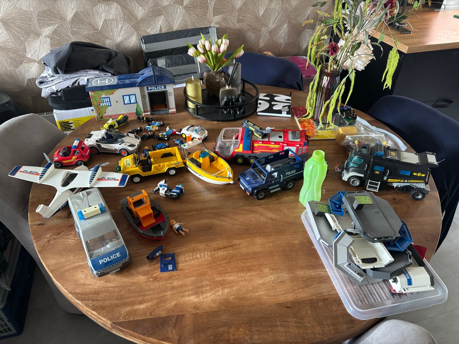 Grote Playmobil collectie met politie, brandweer en meer, Ophalen, Gebruikt, Jongen of Meisje