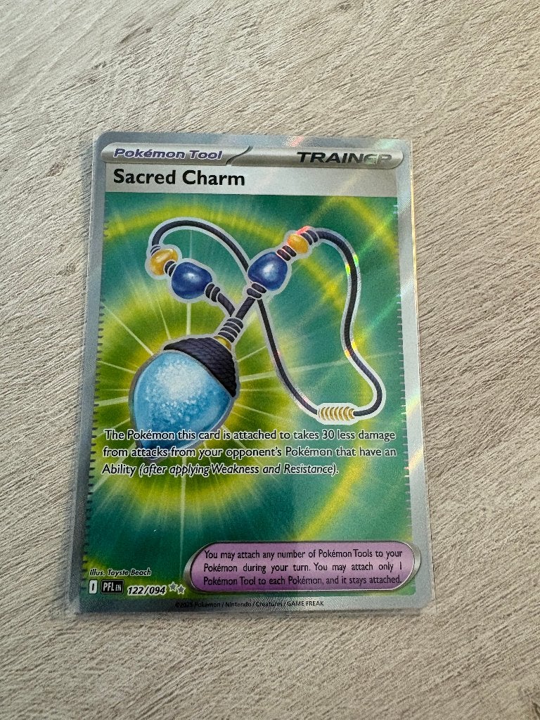 Sacred Charm (Holo) 122/094 - Phantasmal Flames, Ophalen of Verzenden, Nieuw, Losse kaart, Foil