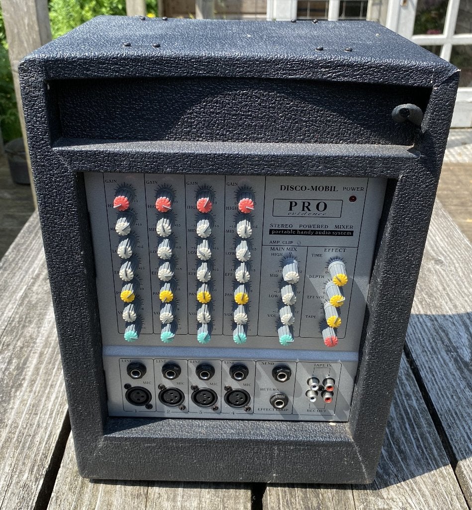 Leuke Pro Evidence Disco-Mobil - versterker, Audio, Tv en Foto, Ophalen of Verzenden, Gebruikt, 60 tot 120 watt, Overige merken