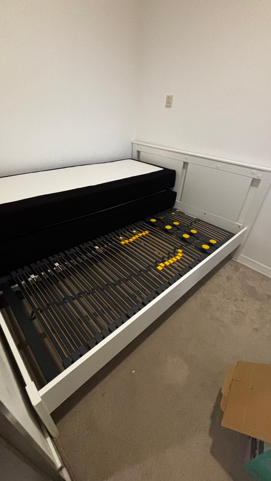 2 personen bed, Verstelbaar, Wit, Tweepersoons, Ophalen of Verzenden