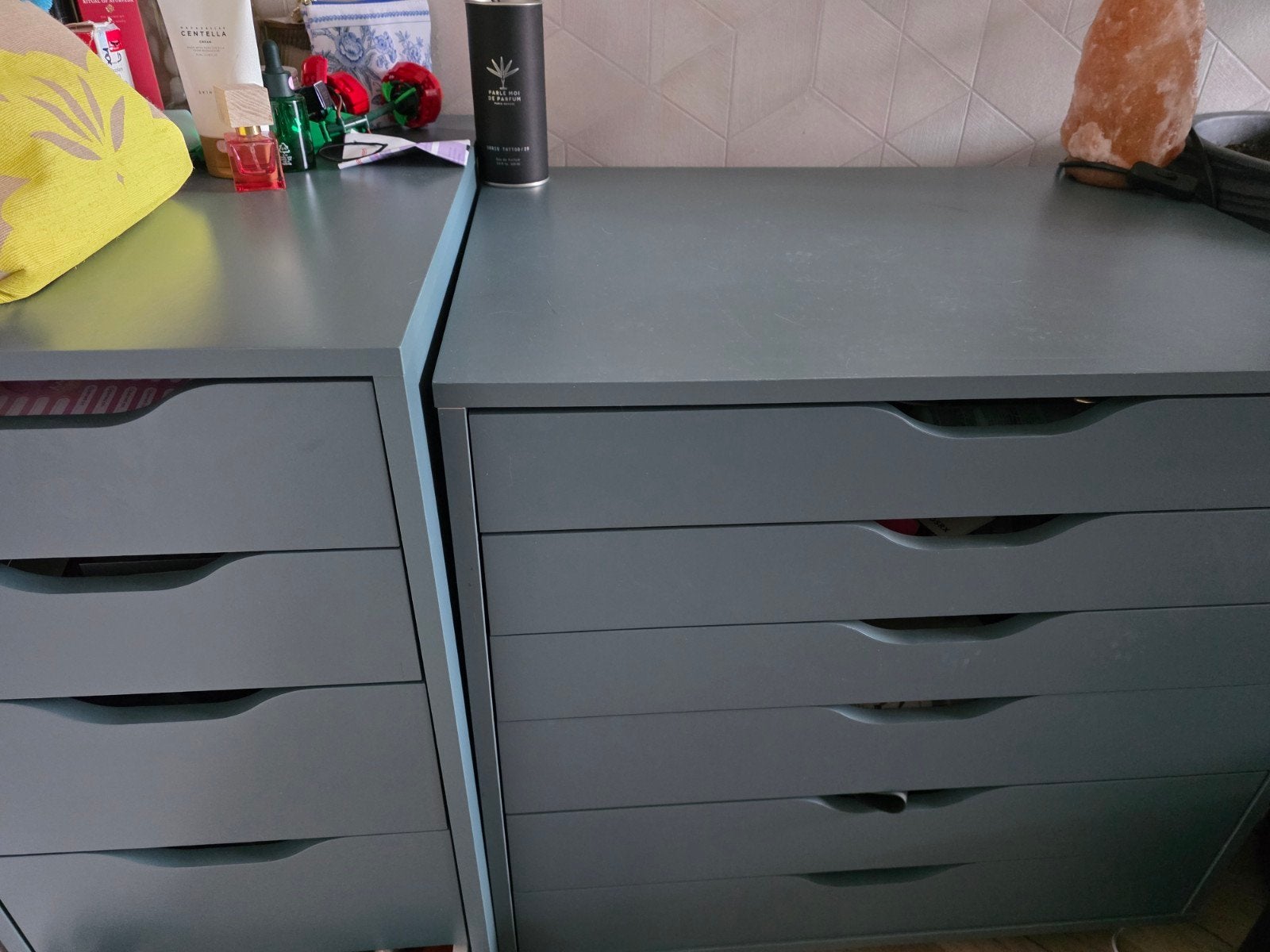 IKEA ALEX Ladeblok op wielen, donkergrijs/zwart, Ophalen, Minder dan 50 cm, 5 laden of meer, Modern, Functioneel
