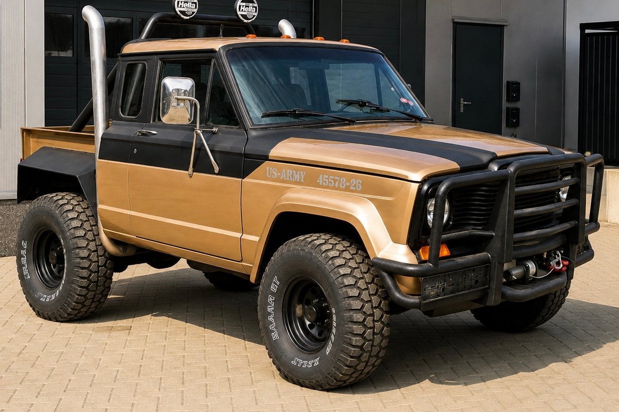 ‼️JEEP CHEROKEE CHIEF 5.9 V8 PICK-UP LTD 4X4 OLDTIMER ‼️, Auto's, Automaat, Bruin, 2500 kg, Leder