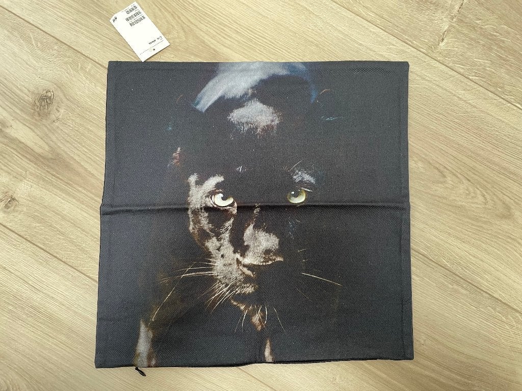 Nieuwe Panter Kussenhoes 40x40 cm, Met ritssluiting, Zwart, Nieuw, Ophalen of Verzenden