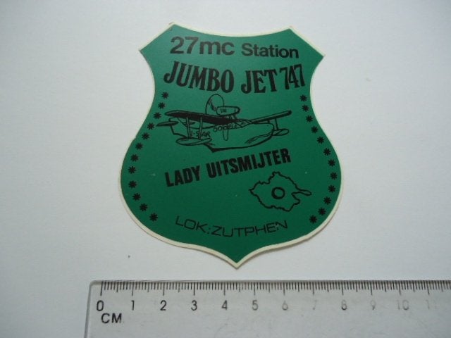 sticker oud 27MC Zutphen bakkie 27 mc station lady uitsmijte, Verzenden, Zo goed als nieuw, Bedrijf of Vereniging