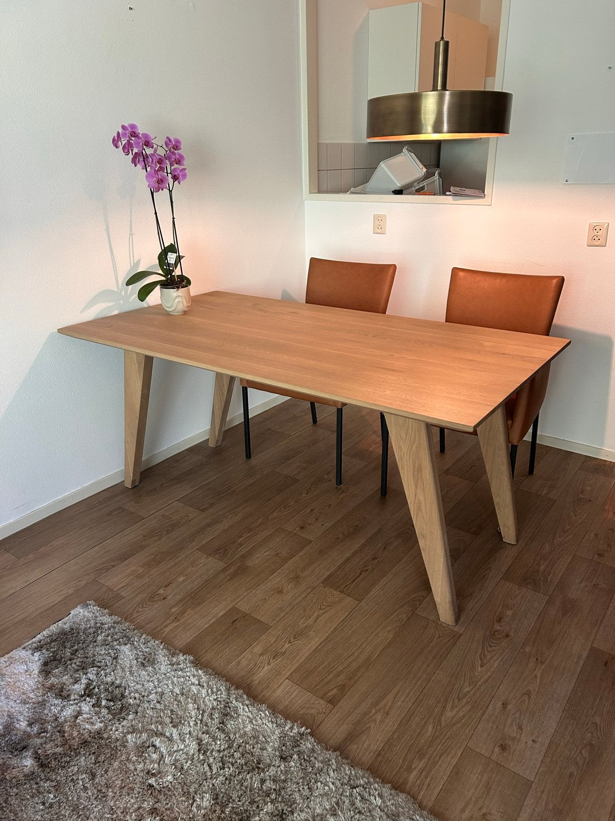 Eettafel Whoon Thomas, Ophalen, 50 tot 100 cm, Zo goed als nieuw, 150 tot 200 cm