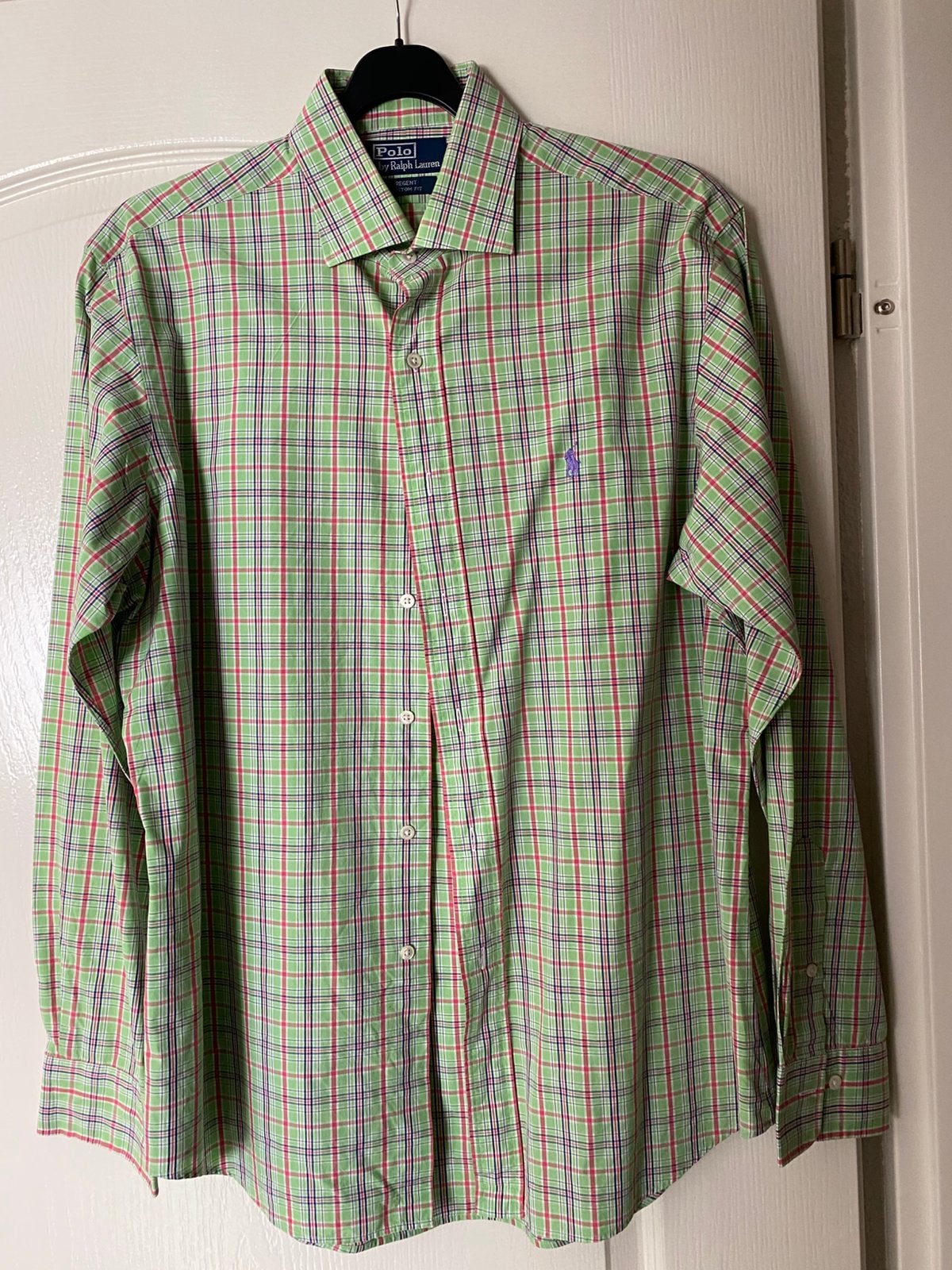 Overhemd Maat L Polo Ralph Lauren, Kleding | Heren, Ophalen of Verzenden, Zo goed als nieuw, Groen, Halswijdte 41/42 (L)